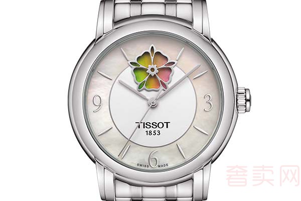 二手Tissot 天梭心媛系列钢带80机芯机械女表T0502071111705表盘细节