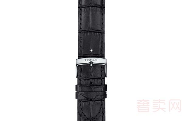 二手Tissot 天梭魅时系列皮带自动机械男表T1094071603100表带细节