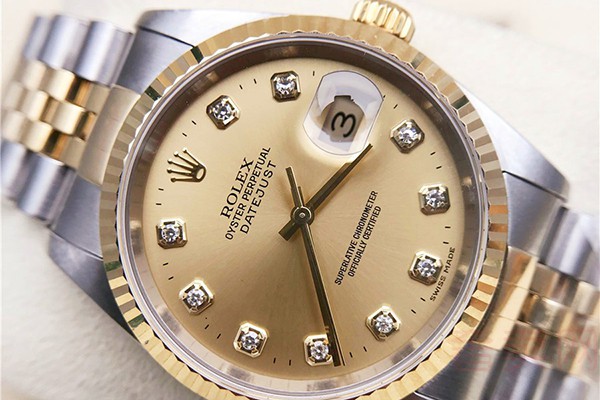 二手力士Rolex日志型系列16233腕表表盘细节